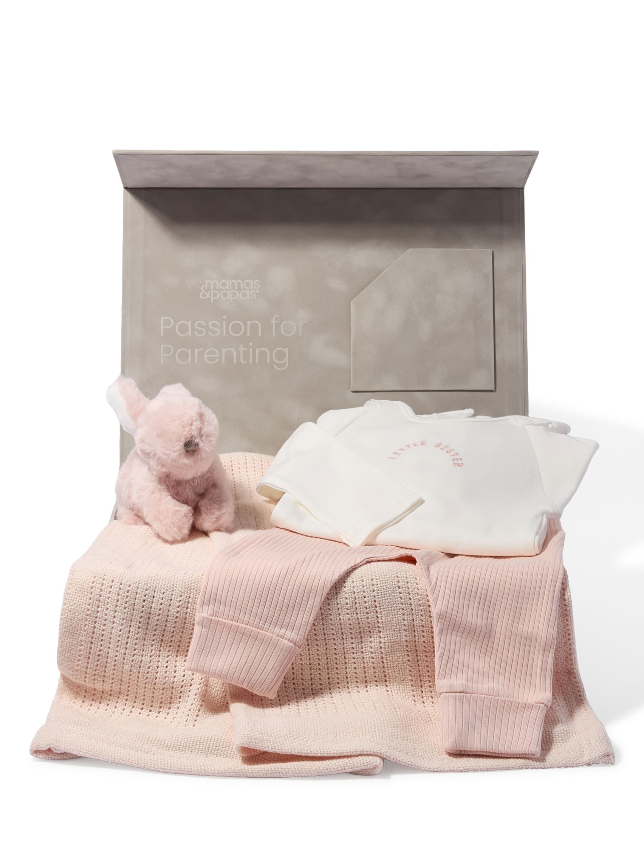 Little Sister Baby Gift Set with Pink Blanket & Bunny image number 1